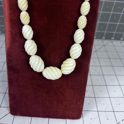 Bone Carved Necklace 