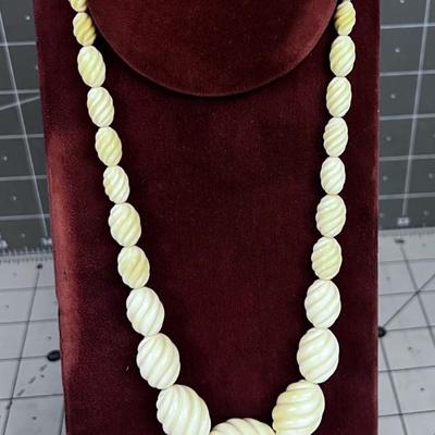 Bone Carved Necklace 