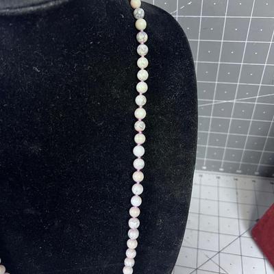 Pinky Black Stone Natural, Pretty, Pink ZEBRA Jasper Stone Necklace