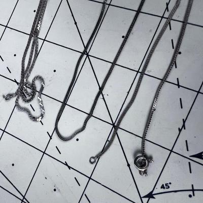 2 Sterling Silver Flat Chains 