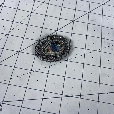 Unique BLUE DELFT Porcelain Pin