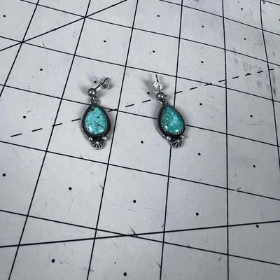 Artist Signed ROIE Jaque Sterling and Turquoise