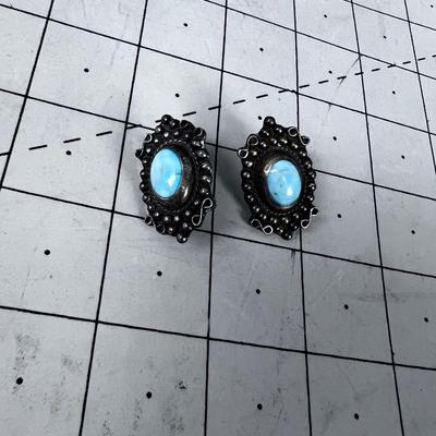 925 Turquoise Earrings