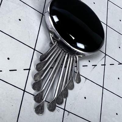 Sterling and Onyx Pen OR Pendant, Either