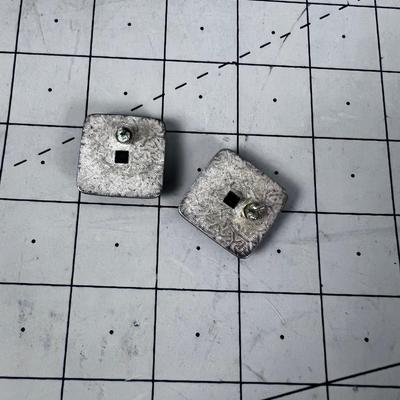 Onyx Earrings Square Shape