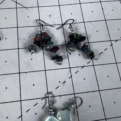 4 Pair of Rock Dangle Earrings