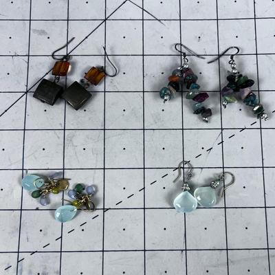 4 Pair of Rock Dangle Earrings