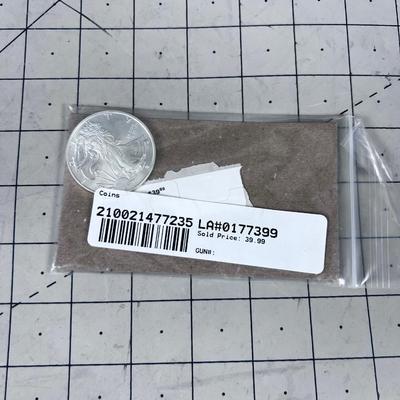 One Troy Ounce .999 Silver Bullion Lady Liberty Coin 
