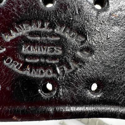 473 Buckmaster 184 PAT PEND< 1986 Survival Knife with Randall Leather Sheath