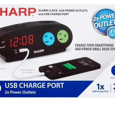SHARP ~ Plug In - USB - Alarm Clock