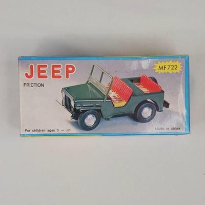 Vintage Tin Friction Jeep #1