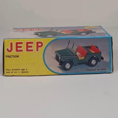 Vintage Tin Friction Jeep #1