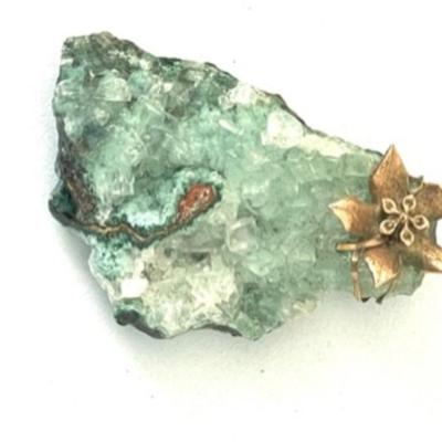 Beautiful Raw rock with gold flower