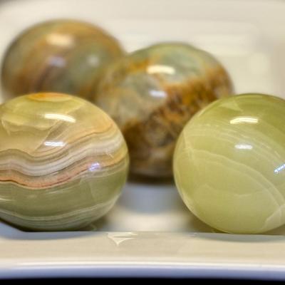Vintage Marble Eggs, Set of 4