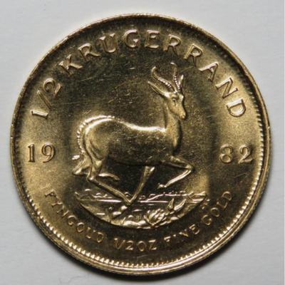 1982 South Africa 1/2 oz Gold Krugerrand