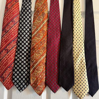 Lot of 7 Designer Bert Pulitzer Silk Ties