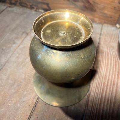 N474 Antique and Vintage Brass Spittoons