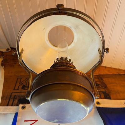 N475 Vintage Hanging Brass Ship Oil Lantern