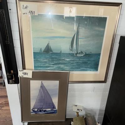 N481 Peter Egeli â€˜78 Signed and Numbered Lithograph 46/60 Skipjacks on the Choptank & Kathryn & Rebecca T. Ruark-1995 Photo