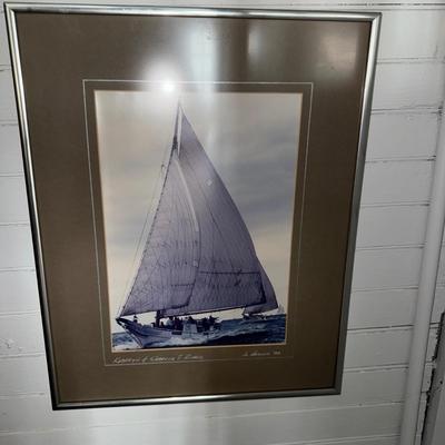 N481 Peter Egeli â€˜78 Signed and Numbered Lithograph 46/60 Skipjacks on the Choptank & Kathryn & Rebecca T. Ruark-1995 Photo