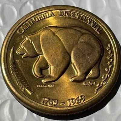 1969 California Bi-Centennial Token 1769-1969 The Golden Land Bronze Coin as Pictured.