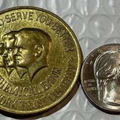 CHEMICAL BANK/NEW YORK TRUST COMPANY PLEASED TO SERVE YOU MEDAL/TOKEN as Pictured.