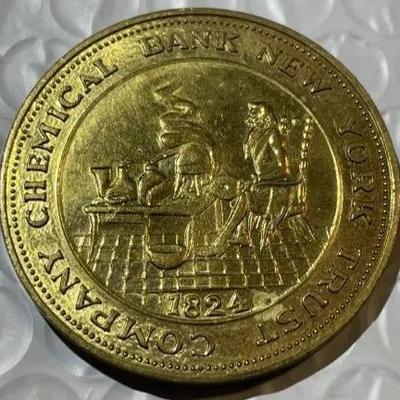 CHEMICAL BANK/NEW YORK TRUST COMPANY PLEASED TO SERVE YOU MEDAL/TOKEN as Pictured.