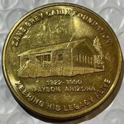 ZANE GREY 1872-1939 PAYSON ARIZONA MEDAL/TOKEN as Pictured.
