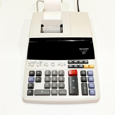 SHARP ~ Heavy Duty Color Printing Calculator ~ With Clock & Calender
