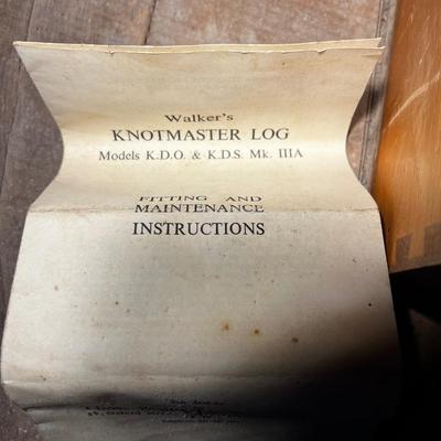 N487 Vintage Walkers Knotmaster Log Mark III A Made in England