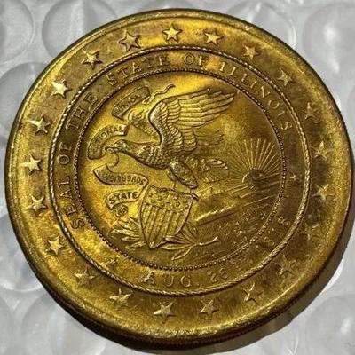 ILLINOIS 1968 SESQUICENTENNIAL STATEHOOD MEDAL/TOKEN as Pictured.