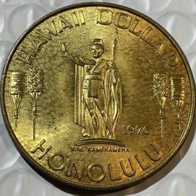 HONOLULU HAWAII DOLLAR TRADE MEDAL/TOKEN 1976 as Pictured.