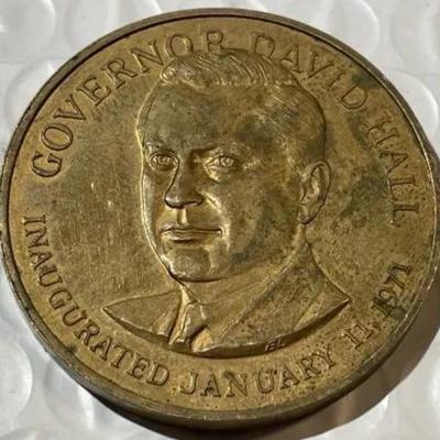 OKLAHOMA GOVERNOR DAVID HALL INAUGURATED 1971 MEDAL/TOKEN as Pictured.