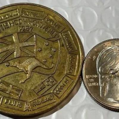 BRITISH COMMONWEALTH 1987 NUMISMATICS CONVENTION MEDAL/TOKEN as Pictured.