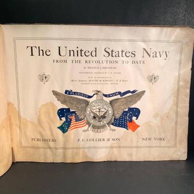 LOT 8 C: Antique 1915 U.S. Naval History Book 