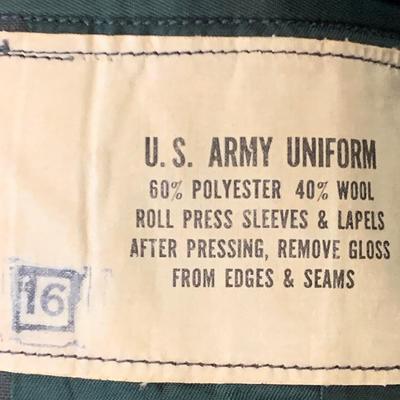 LOT 12 C: Vintage Military Uniforms W/ Cap & Posable Wooden Cannon