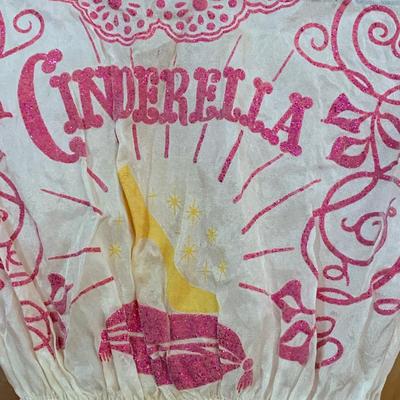 LOT 15 B: Vintage Children's Costumes: Flamenco Style Yellow & Black Shirt, Pants, & Cummerbund W/ Pink & White Cinderella Dress & Pink...