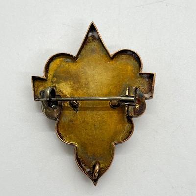 LOT 297J: 10K Gold Victorian Pendant/Brooch-6.2 GTW
