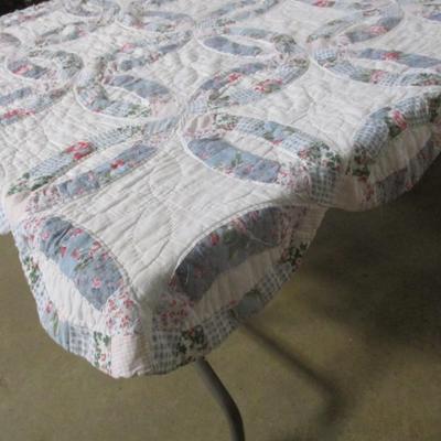 Vintage Handmade Quilt 78" x 74"