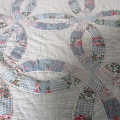 Vintage Handmade Quilt 78" x 74"