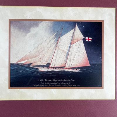 N499 Nautical Clipper Ship Print The Schooner â€˜Magicâ€™