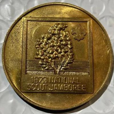 1973 NATIONAL SCOUT JAMBOREE FARRAGUT ID & MORAINE PA MEDAL/TOKEN as Pictured.