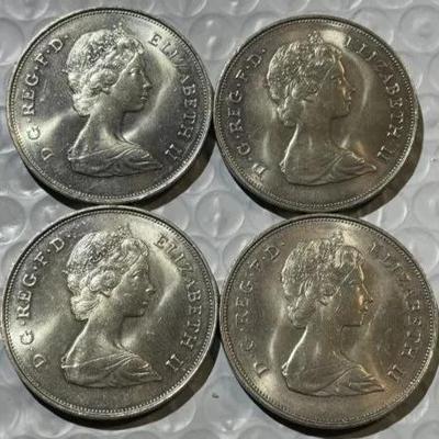 4-GREAT BRITAIN 1981 PRINCESS DI & CHARLES ROYAL WEDDING COINS as Pictured.