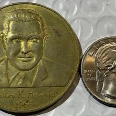 BAILEY K. HOWARD 1966 MEDAL/TOKEN as Pictured.