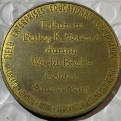 BAILEY K. HOWARD 1966 MEDAL/TOKEN as Pictured.