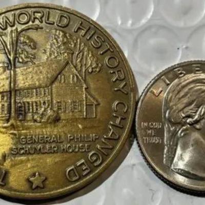 1777-1977 OLD SARATOGA BENEDICT ARNOLD'S BOOT SO-CALLED DOLLAR MEDAL as Pictured.