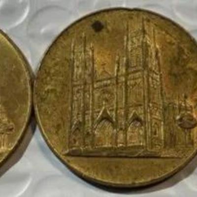 2-VINTAGE ST JOHN'S CATHEDRAL CHURCH MEDAL/TOKENS as Pictured.