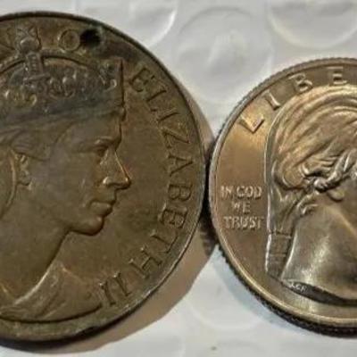 QUEEN ELIZABETH II 1953 CORONATION COIN as Pictured.