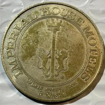 VINTAGE IMPERIAL HOUSE MOTEL'S $1 GOOD FOR MEDAL/TOKEN as Pictured.