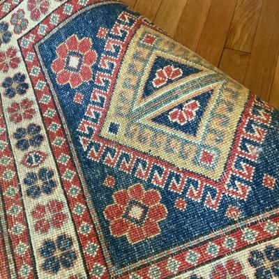 H546 Vintage KazakWool Runner Rug 9'6" x 2'6"
